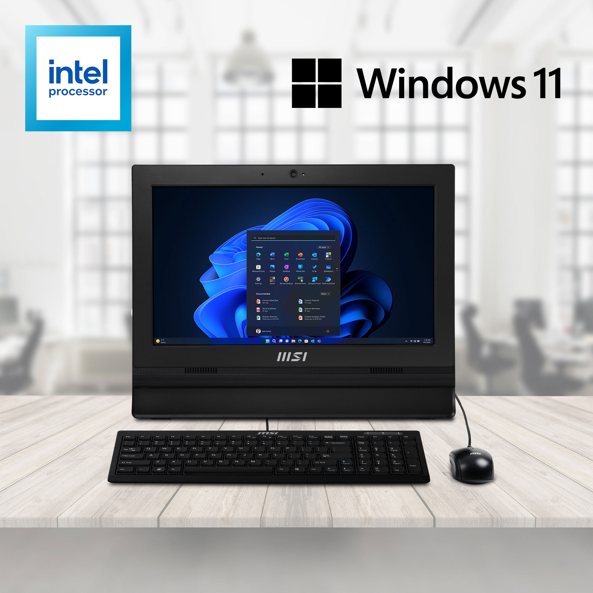 MSI All-in-One Computer PRO AP162T ADL-020US Intel N100 4GB DDR4